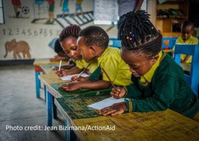 African primary school children in a classroom