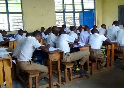 Students in Rwandan classroom