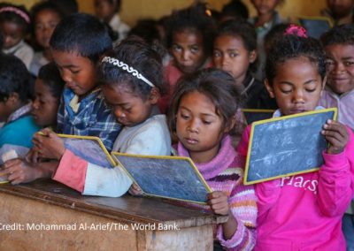 A classroom in the public primary school of Ianjanina in rural Madagascar