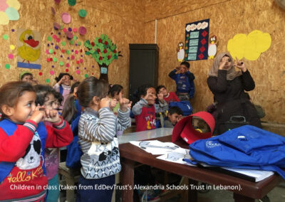 Children in class (taken from EdDevTrust's Alexandria Schools Trust in Lebanon)