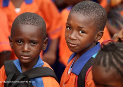 African boys in school uniform