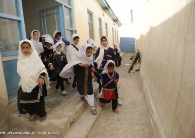 Girls at Ayno Meena Number Two school in the city of Kandahar, Afghanistan.