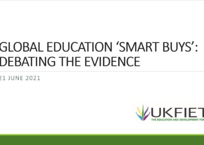 Global Education "Smart Buys" Debating the Evidence