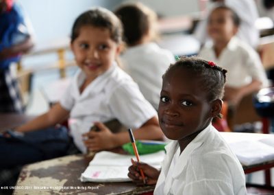 School girls in class in Columbia