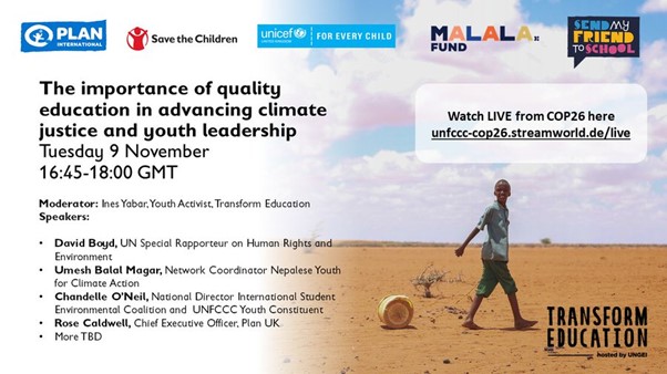 The importance of quality education in advancing climate justice and youth leadership