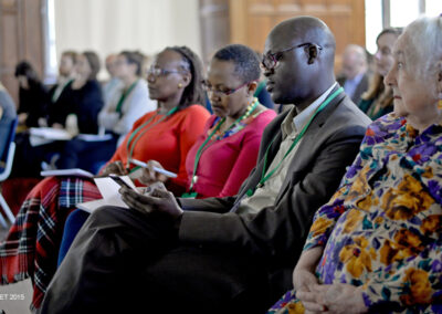 Lalage Bown sitting with other participants at UKFIET conference