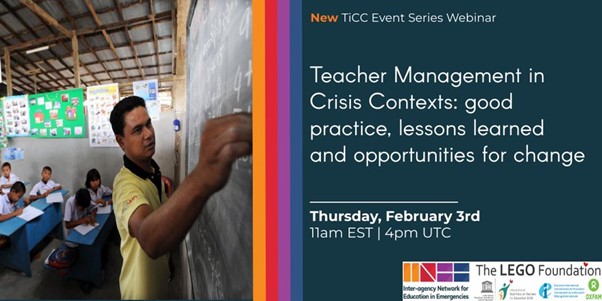 Teacher Management in Crisis Contexts - sharing good practice, lessons learned and opportunities for change