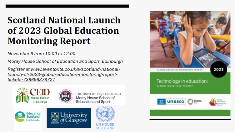 Scotland National Launch of 2023 Global Education Monitoring Report on Education and Technology