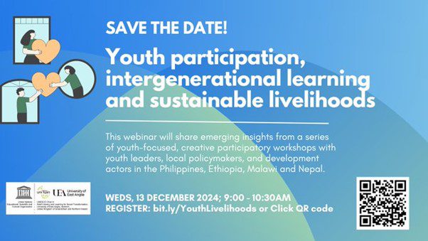 Youth participation, intergenerational learning and sustainable livelihoods and entrepreneurship