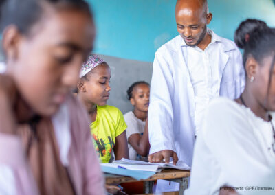 A teacher in class at Yirba Yanase Primary and Secondary School in Hawassa, Ethiopia.