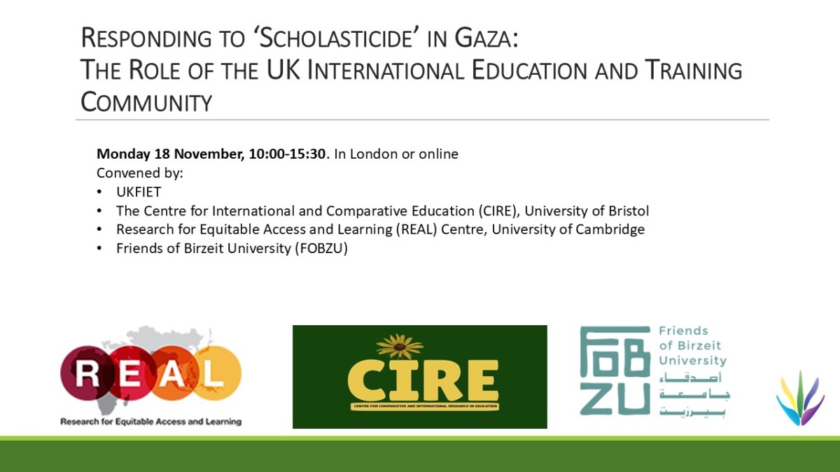 Responding to 'Scholasticide' in Gaza: The Role of the UK International Education and Training Community