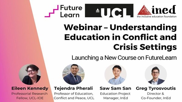 Webinar and new MOOC on Understanding Education in Conflict and Crisis Settings