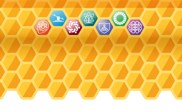 Yellow background with UKFIET 2025 conference theme icons